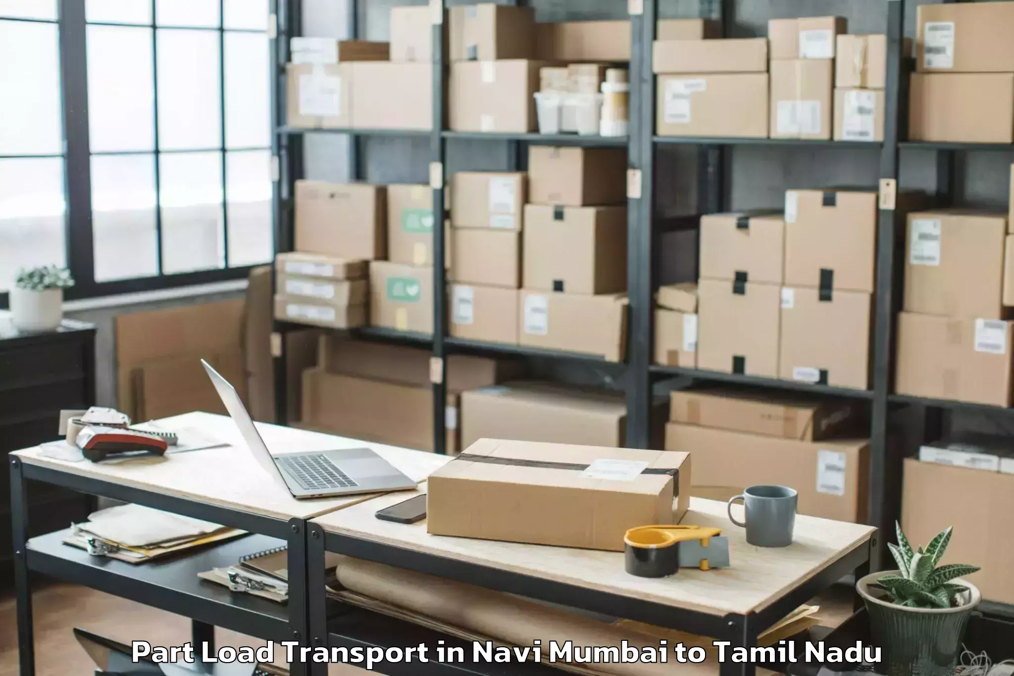 Professional Navi Mumbai to Sholinganallur Part Load Transport